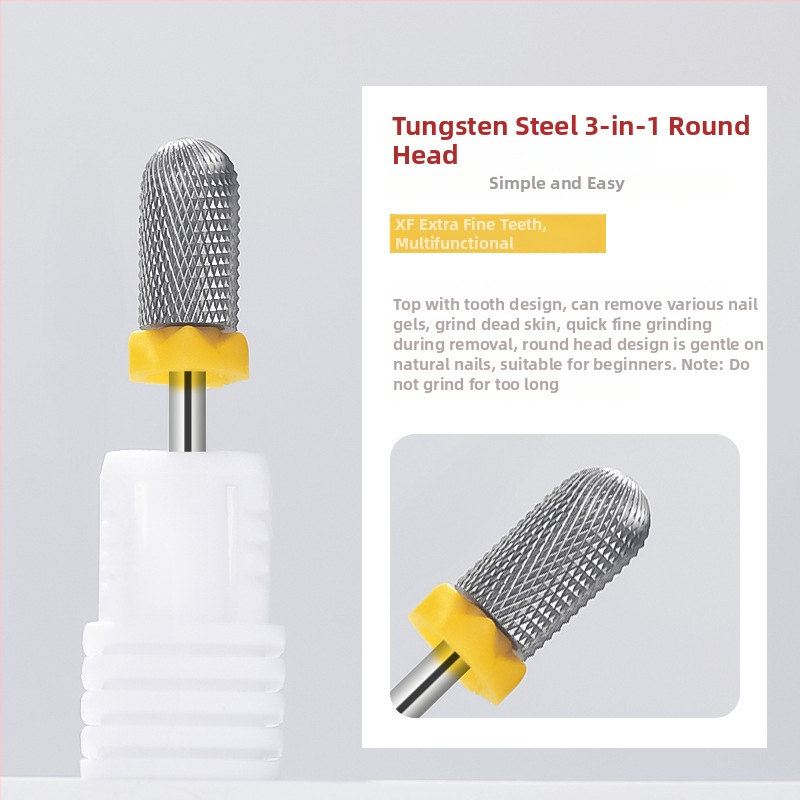Κεφαλή λείανσης επιφάνειας νυχιών από βολφράμιο ατσάλι; για προετοιμασία και αφαίρεση gel polish; κατασκευή από ανοξείδωτο χάλυβα και βολφράμιο ατσάλι