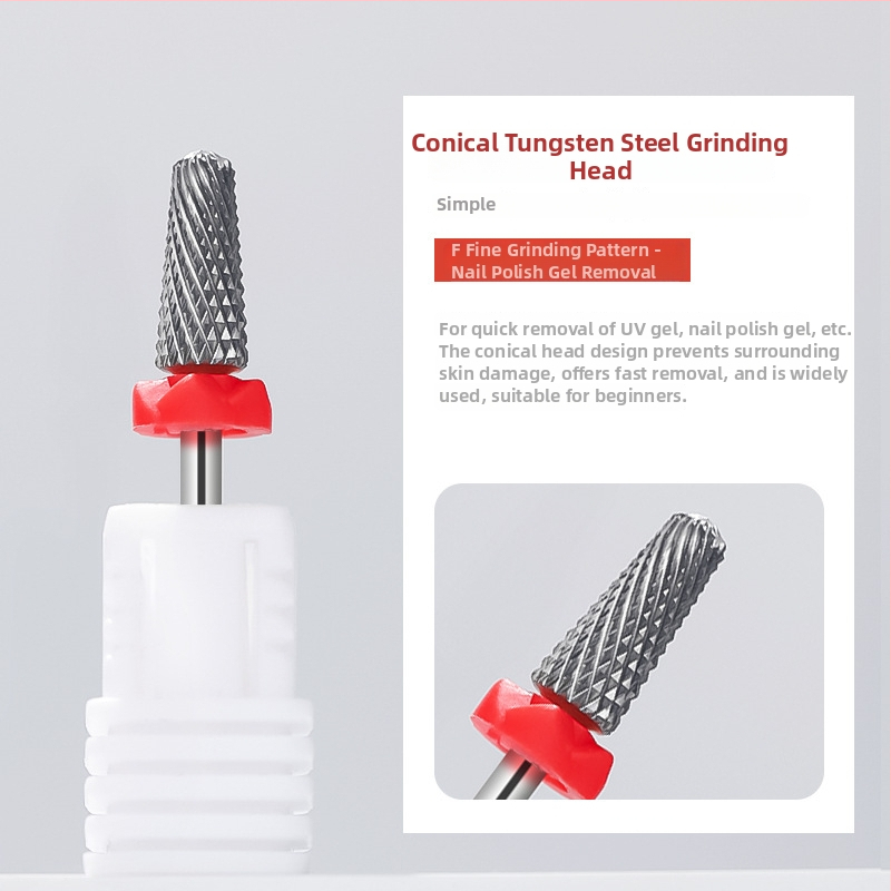 Κεφαλή λείανσης επιφάνειας νυχιών από βολφράμιο ατσάλι; για προετοιμασία και αφαίρεση gel polish; κατασκευή από ανοξείδωτο χάλυβα και βολφράμιο ατσάλι