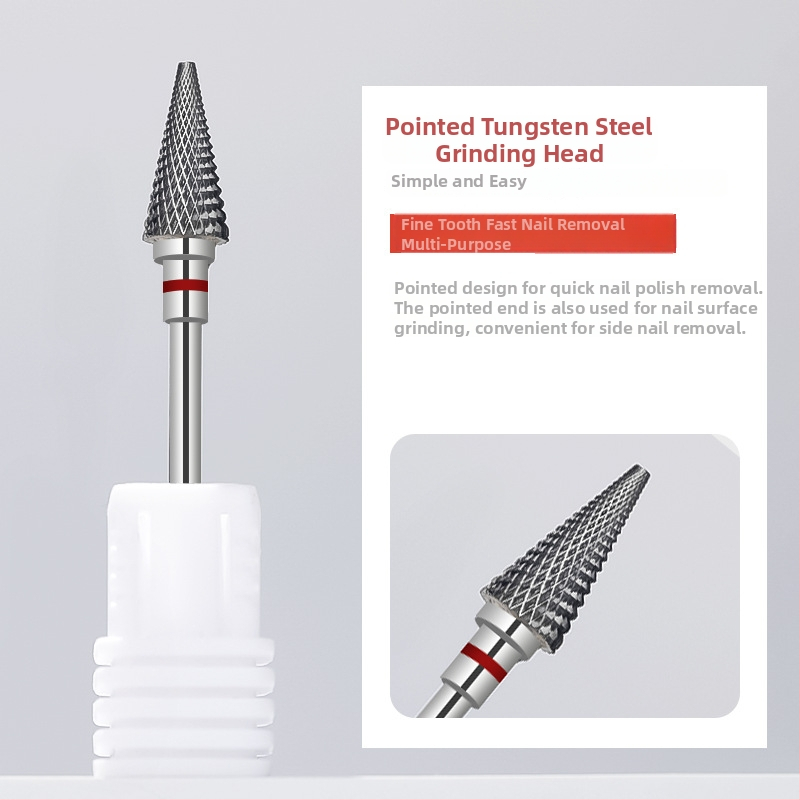 Κεφαλή λείανσης επιφάνειας νυχιών από βολφράμιο ατσάλι; για προετοιμασία και αφαίρεση gel polish; κατασκευή από ανοξείδωτο χάλυβα και βολφράμιο ατσάλι