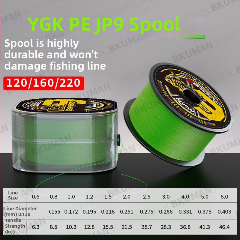 BKUMAN Hlavná rybárska línia, PE vlasec, nosnosť 3–33 kg, 100 kusov v krabici