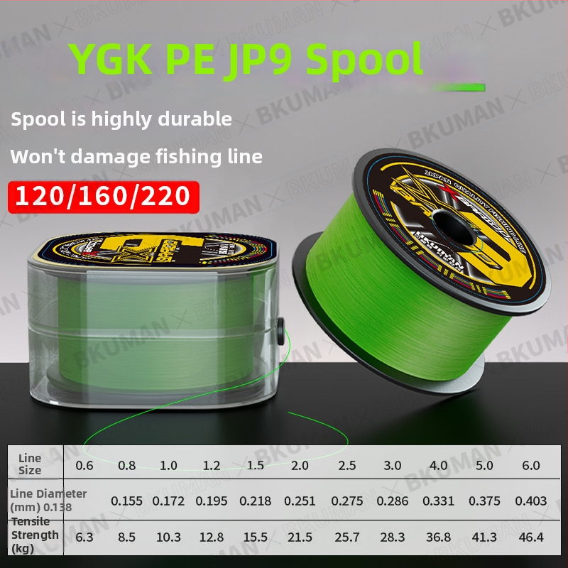 BKUMAN Hlavná rybárska línia, PE vlasec, nosnosť 3–33 kg, 100 kusov v krabici