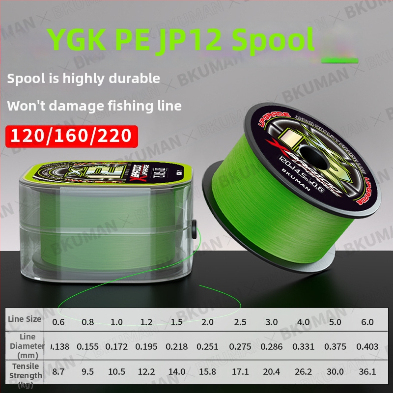 BKUMAN Hlavná rybárska línia, PE vlasec, nosnosť 3–33 kg, 100 kusov v krabici