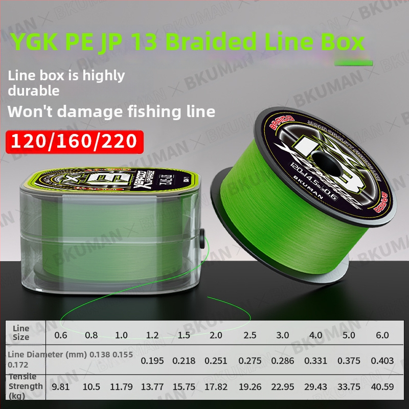 BKUMAN Hlavná rybárska línia, PE vlasec, nosnosť 3–33 kg, 100 kusov v krabici