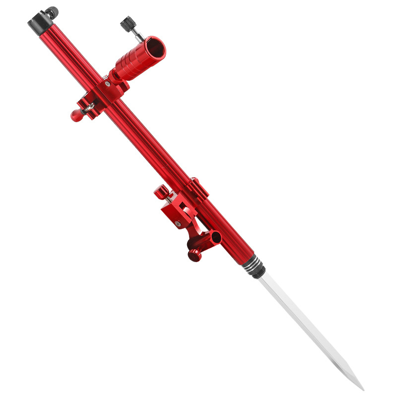 Huiyu Barn Hordozható horgász eszköz alumínium ötvözetből, etetőtálcával és földbe szúrható botállvánnyal