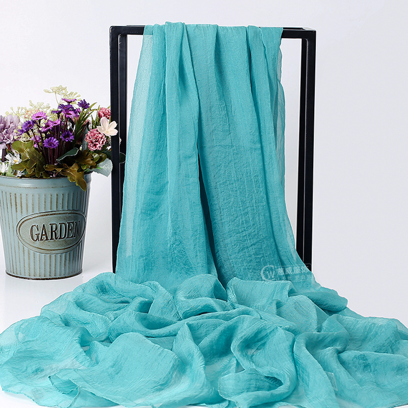 Ljetni šal od šifona od umjetnoga svile, warp-knit tkanina, zaštita od sunca i prašine