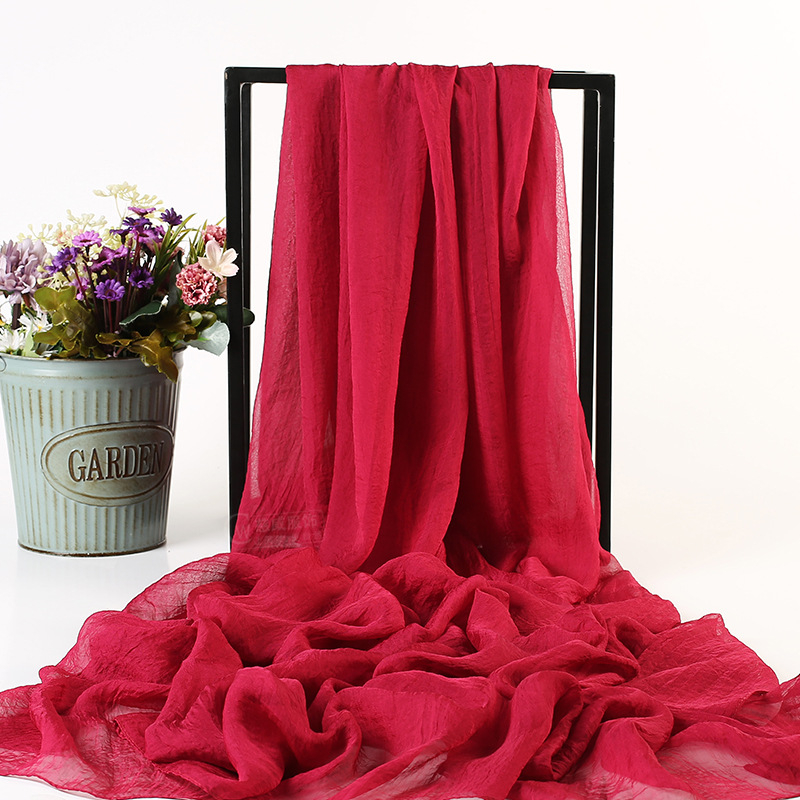 Ljetni šal od šifona od umjetnoga svile, warp-knit tkanina, zaštita od sunca i prašine