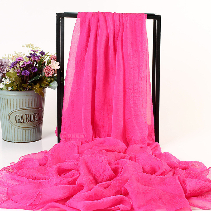 Ljetni šal od šifona od umjetnoga svile, warp-knit tkanina, zaštita od sunca i prašine