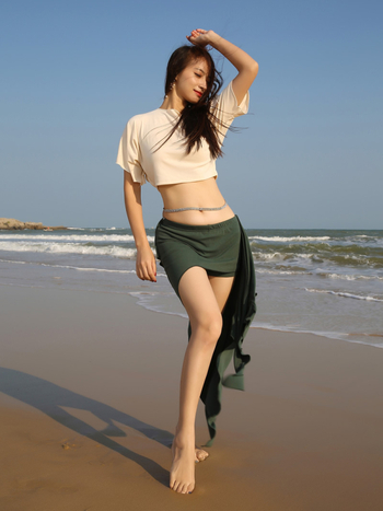 Set costum Belly Dance — stil oriental, model uni, țesătură rib, poliester (Brand BELLYQUEEN/Dancer; pentru femei adulte; pentru Belly Dance)