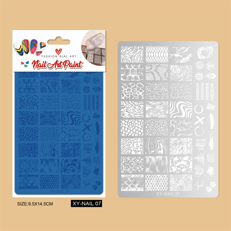 Πλακέτα εκτύπωσης νυχιών από ανοξείδωτο χάλυβα με σχέδιο δαντέλας, πεταλούδας και λουλουδιών σε φιδίνο μοτίβο; ανοξείδωτος χάλυβας; 50 g; διάρκεια ζωής 3 χρόνια