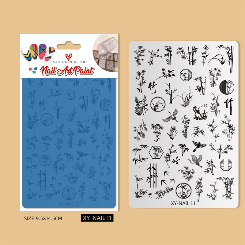 Πλακέτα εκτύπωσης νυχιών από ανοξείδωτο χάλυβα με σχέδιο δαντέλας, πεταλούδας και λουλουδιών σε φιδίνο μοτίβο; ανοξείδωτος χάλυβας; 50 g; διάρκεια ζωής 3 χρόνια