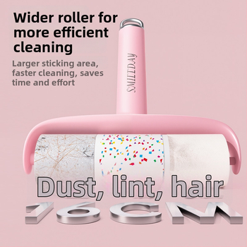 Vymeniteľný lint roller s trhacím rolom na odstraňovanie mačacích chlpov, čistenie odevov a chlpov — Materiál: plast, Značka Yi wei, Štýl: Moderná jednoduchosť