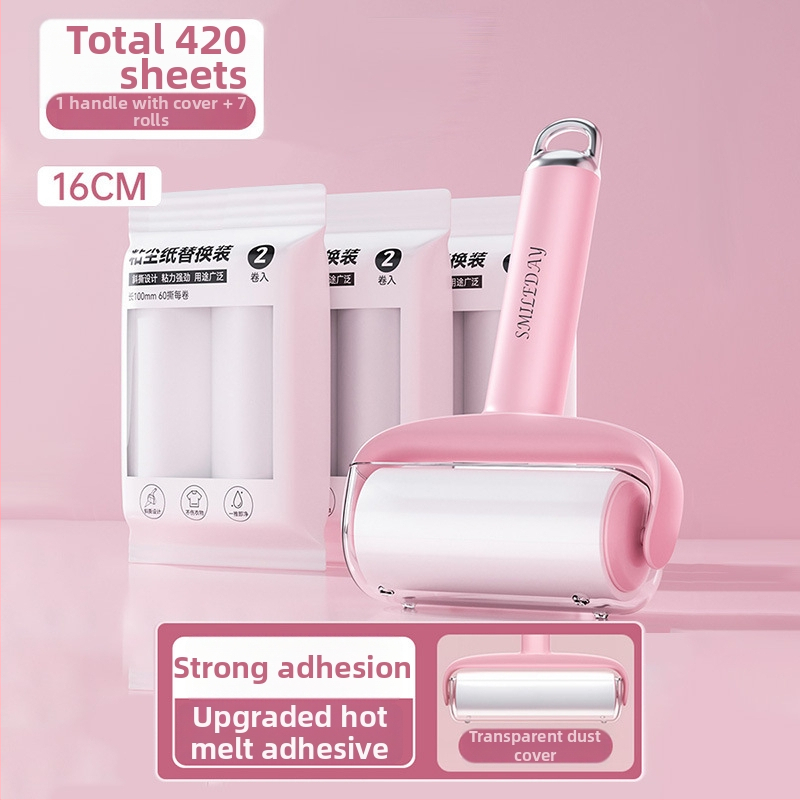 Vymeniteľný lint roller s trhacím rolom na odstraňovanie mačacích chlpov, čistenie odevov a chlpov — Materiál: plast, Značka Yi wei, Štýl: Moderná jednoduchosť