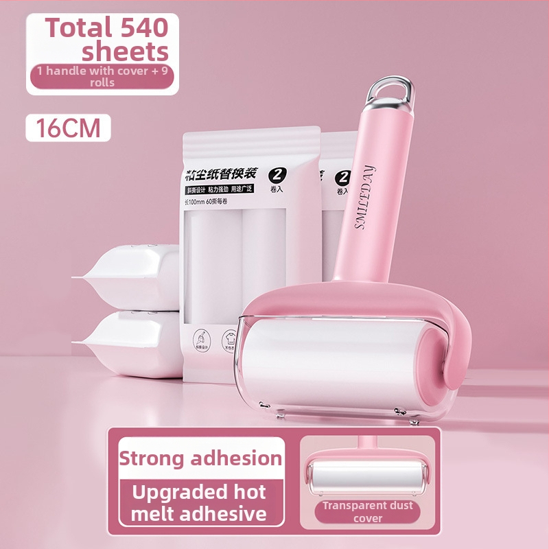 Vymeniteľný lint roller s trhacím rolom na odstraňovanie mačacích chlpov, čistenie odevov a chlpov — Materiál: plast, Značka Yi wei, Štýl: Moderná jednoduchosť