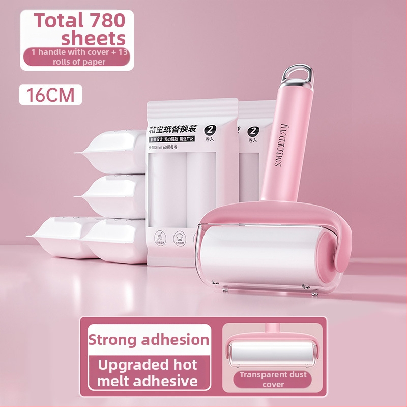 Vymeniteľný lint roller s trhacím rolom na odstraňovanie mačacích chlpov, čistenie odevov a chlpov — Materiál: plast, Značka Yi wei, Štýl: Moderná jednoduchosť