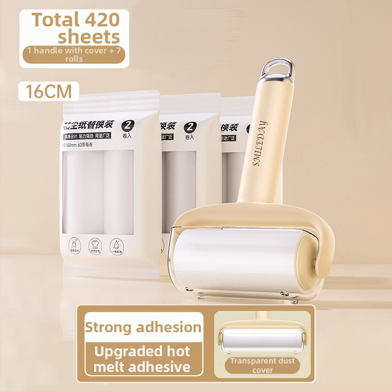 Vymeniteľný lint roller s trhacím rolom na odstraňovanie mačacích chlpov, čistenie odevov a chlpov — Materiál: plast, Značka Yi wei, Štýl: Moderná jednoduchosť