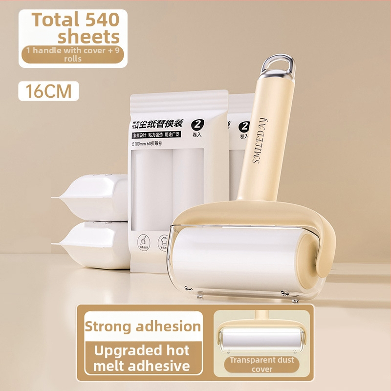 Vymeniteľný lint roller s trhacím rolom na odstraňovanie mačacích chlpov, čistenie odevov a chlpov — Materiál: plast, Značka Yi wei, Štýl: Moderná jednoduchosť