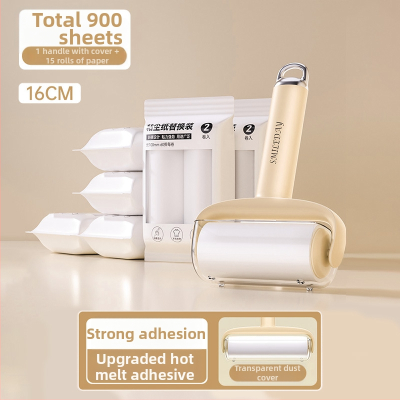 Vymeniteľný lint roller s trhacím rolom na odstraňovanie mačacích chlpov, čistenie odevov a chlpov — Materiál: plast, Značka Yi wei, Štýl: Moderná jednoduchosť