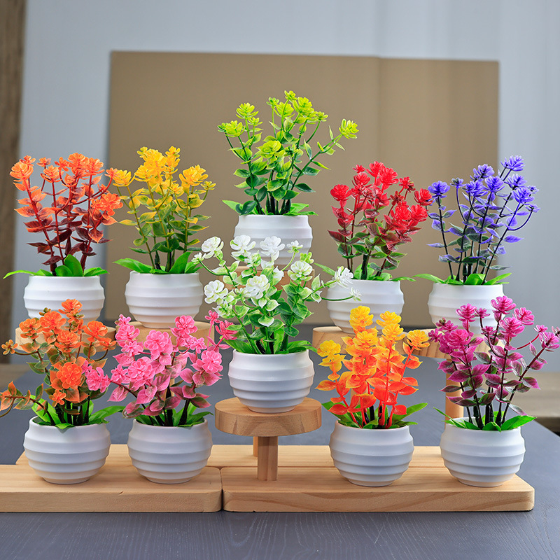 Umjetni bonsai od eukaliptusa — plastika, injekcijsko oblikovanje, sorta eukaliptus, marka Thousand rhymes flower art