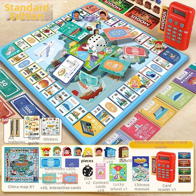 Obiteljska interaktivna društvena igra s kartama, tema putovanja po Kini, zagonetke i interakcija, za uzrast 14+.
