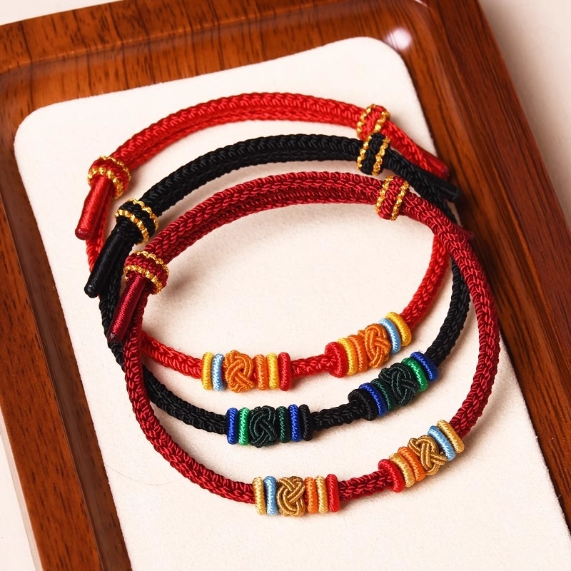 Brățară unisex din șnur țesut manual, design minimalist, vară 2024