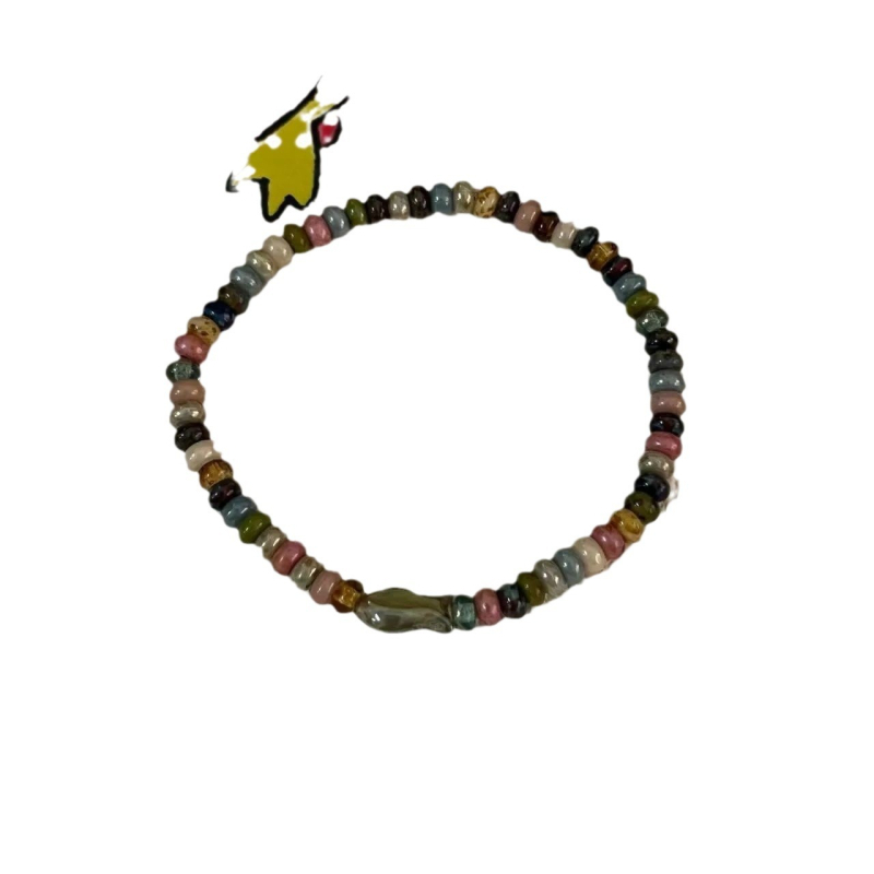 Brățară geometrică unisex, handmade, materiale mixte, stil nou chinezesc-retro