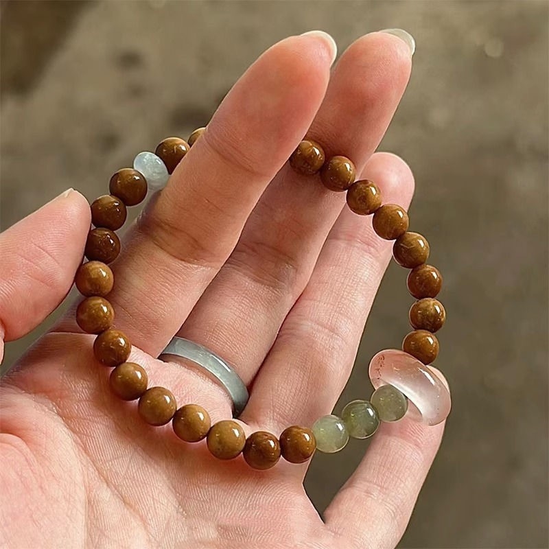 Brățară geometrică unisex, handmade, materiale mixte, stil nou chinezesc-retro