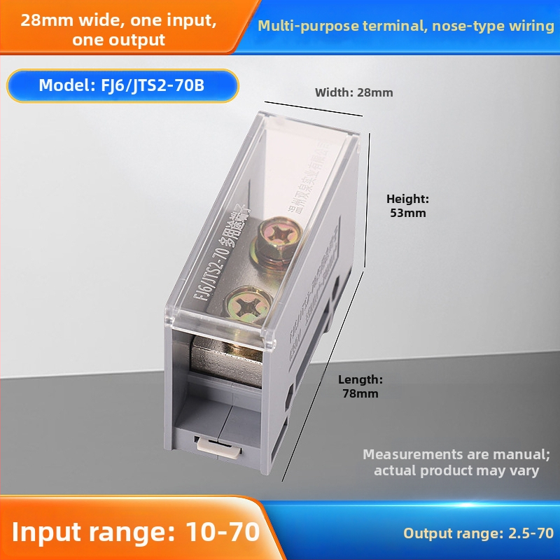 Sq6/Jts2 séria rozvádzačová krabička, jeden vstup, viac výstupov, izolovaný kryt