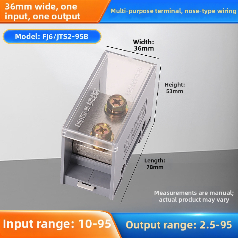 Sq6/Jts2 séria rozvádzačová krabička, jeden vstup, viac výstupov, izolovaný kryt