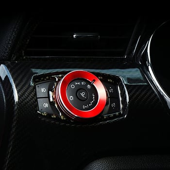 Inel decorativ pentru consola centrală și butonul de climatizare al Mustang, model FTym, compatibil cu 2015–2020, aliaj de aluminiu