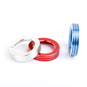 Inel decorativ pentru consola centrală și butonul de climatizare al Mustang, model FTym, compatibil cu 2015–2020, aliaj de aluminiu