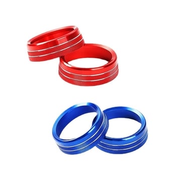 Inel decorativ pentru consola centrală și butonul de climatizare al Mustang, model FTym, compatibil cu 2015–2020, aliaj de aluminiu