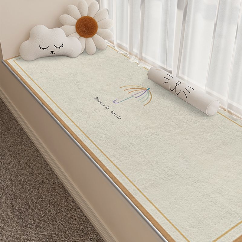 Tepih s crtanim medvjedićem za dnevni boravak, spavaću sobu i balkon — protuklizni, upija vodu, kvadratnog oblika, poliestersko vlakno, tiskanje, ručno pranje