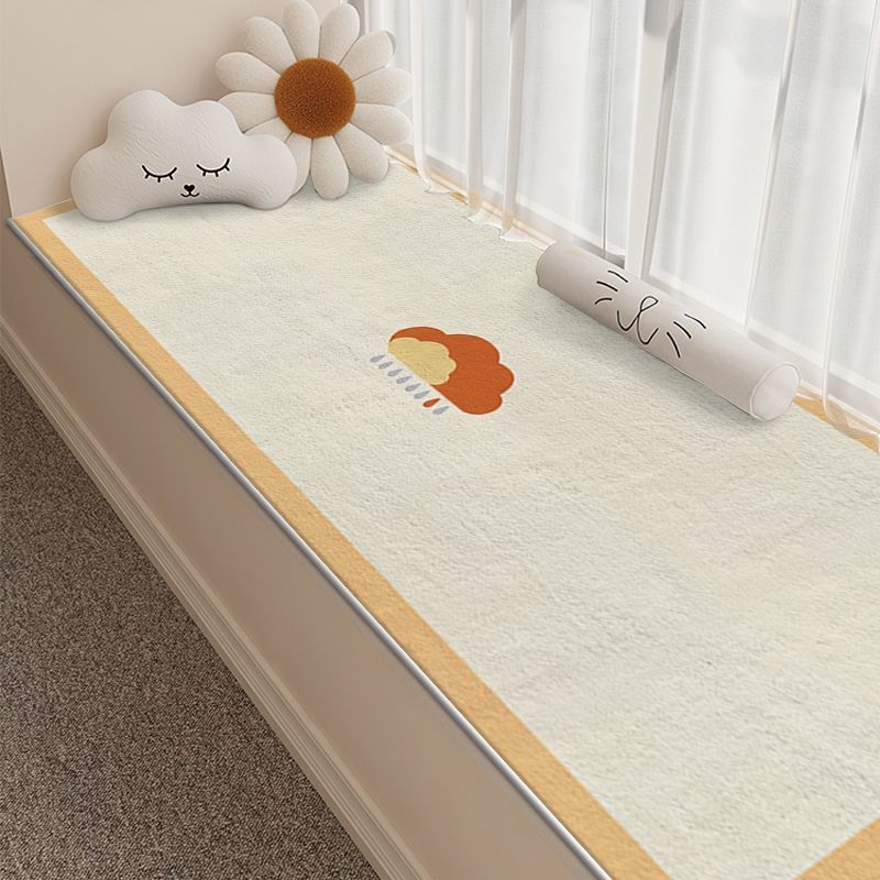 Tepih s crtanim medvjedićem za dnevni boravak, spavaću sobu i balkon — protuklizni, upija vodu, kvadratnog oblika, poliestersko vlakno, tiskanje, ručno pranje