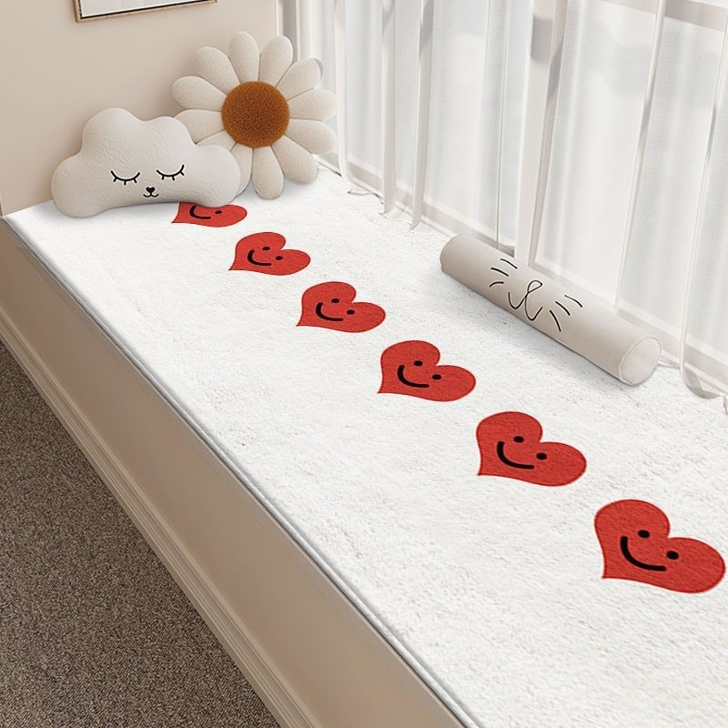 Tepih s crtanim medvjedićem za dnevni boravak, spavaću sobu i balkon — protuklizni, upija vodu, kvadratnog oblika, poliestersko vlakno, tiskanje, ručno pranje