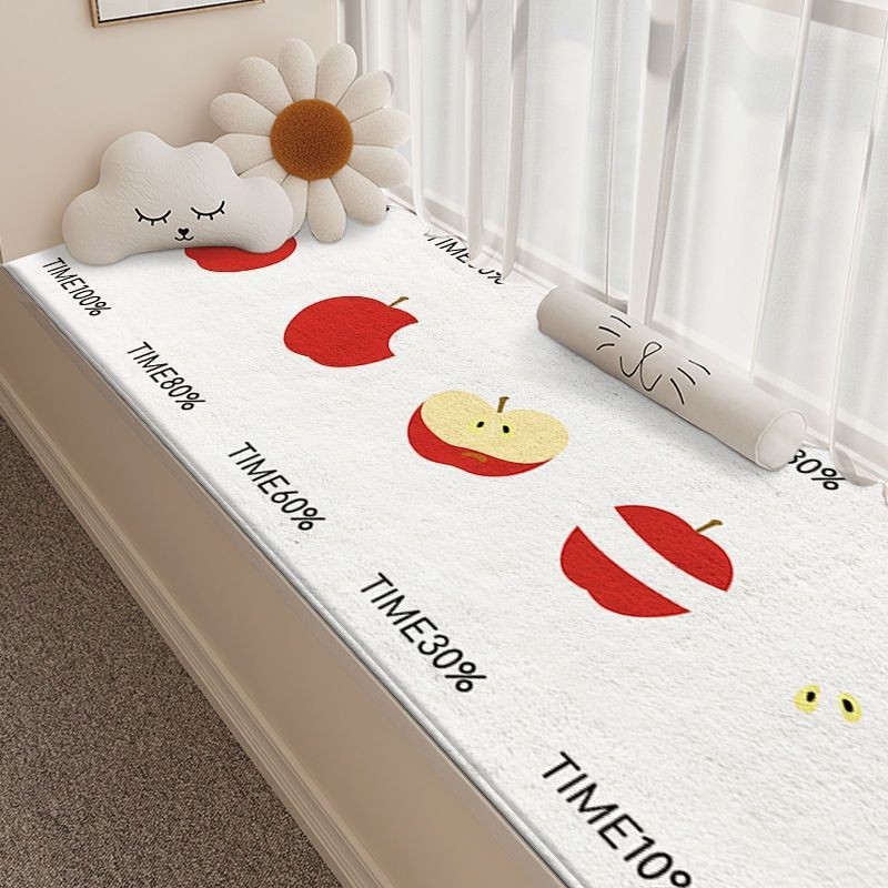 Tepih s crtanim medvjedićem za dnevni boravak, spavaću sobu i balkon — protuklizni, upija vodu, kvadratnog oblika, poliestersko vlakno, tiskanje, ručno pranje