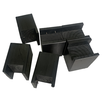Blocuri de înălțare a picioarelor mobilierului, cu design canelat; material: oțel Q235; potrivite pentru sertare; stil etnic