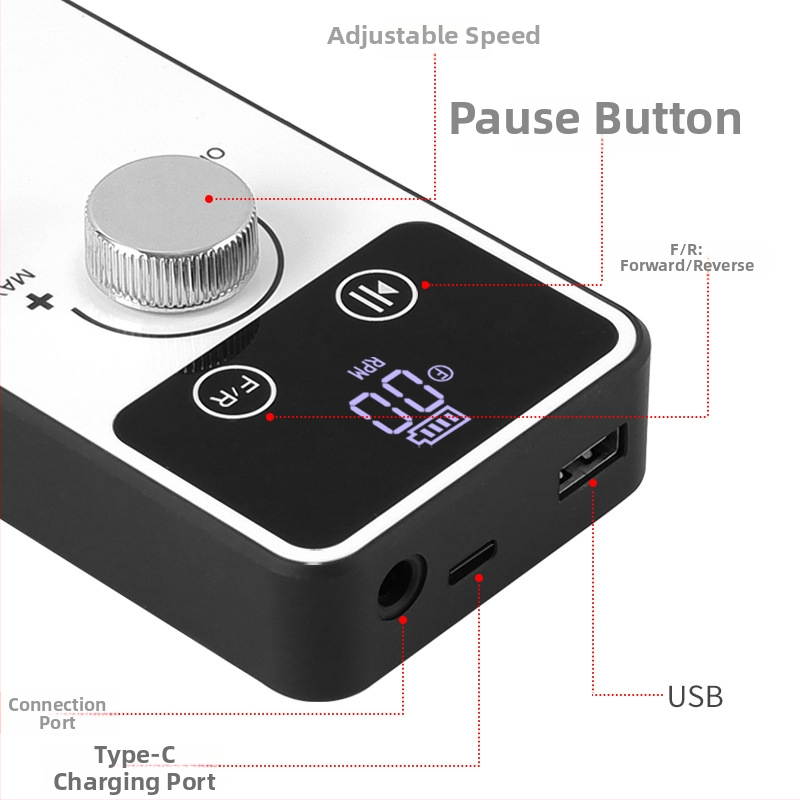 Τρίμερ νυχιών V5, επαναφορτιζόμενος φορητός πολυλειτουργικός εργαλείο περιποίησης νυχιών για γυάλισμα και αφαίρεση βερνικιού