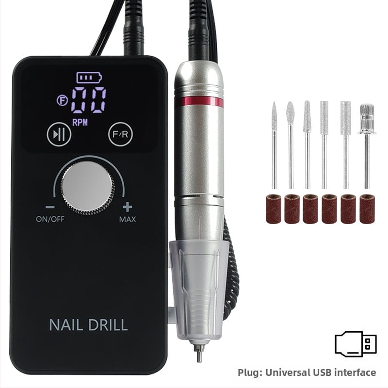 Τρίμερ νυχιών V5, επαναφορτιζόμενος φορητός πολυλειτουργικός εργαλείο περιποίησης νυχιών για γυάλισμα και αφαίρεση βερνικιού