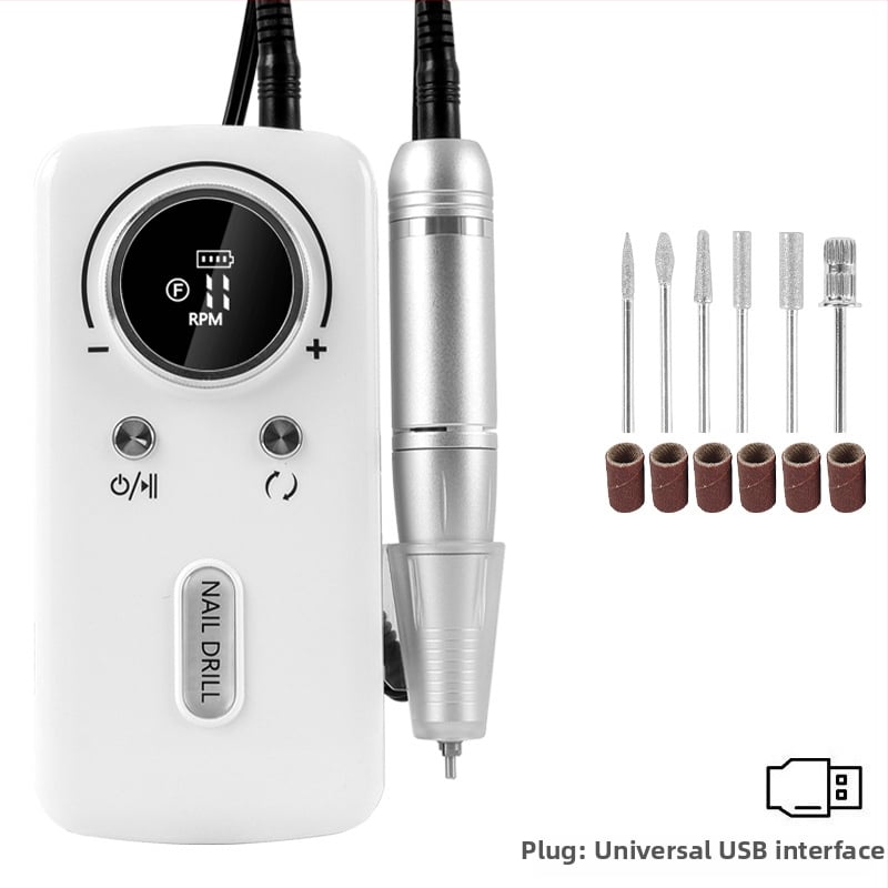 Τρίμερ νυχιών V5, επαναφορτιζόμενος φορητός πολυλειτουργικός εργαλείο περιποίησης νυχιών για γυάλισμα και αφαίρεση βερνικιού