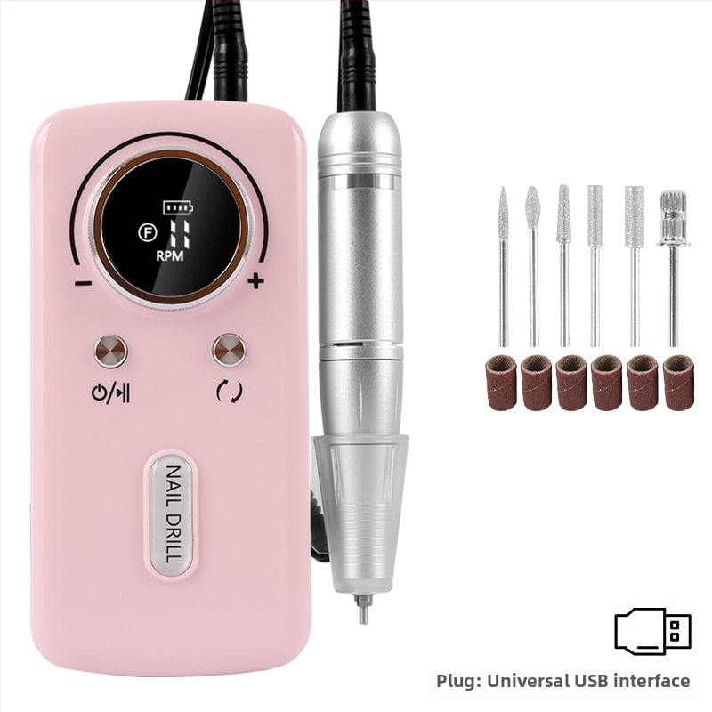 Τρίμερ νυχιών V5, επαναφορτιζόμενος φορητός πολυλειτουργικός εργαλείο περιποίησης νυχιών για γυάλισμα και αφαίρεση βερνικιού