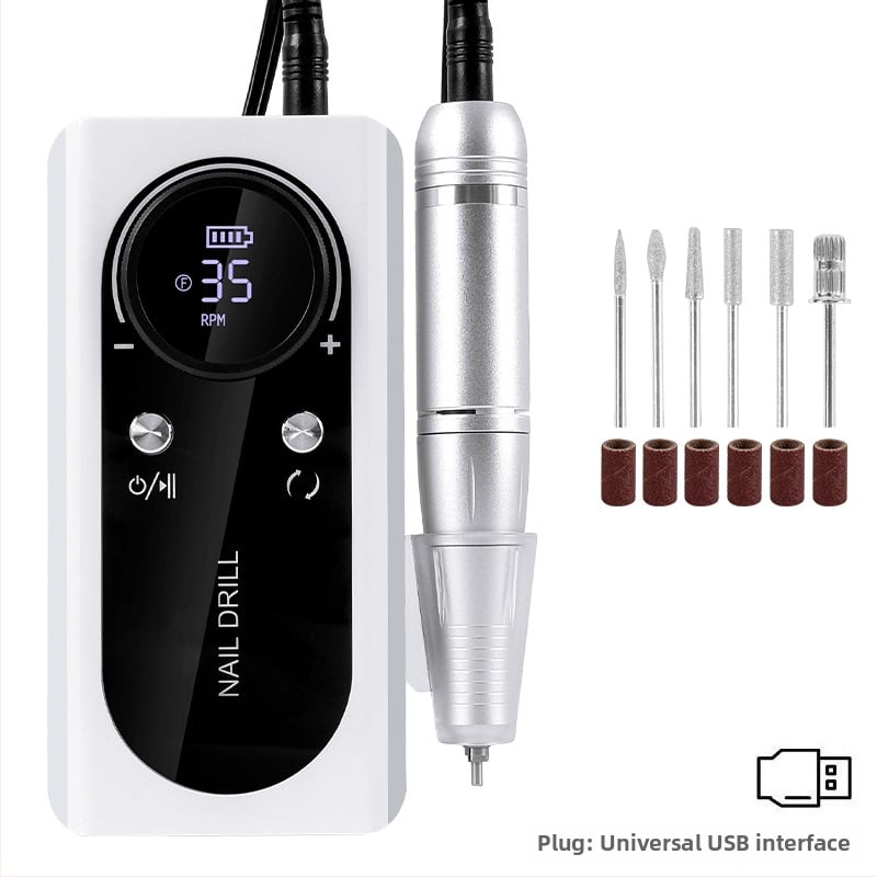 Τρίμερ νυχιών V5, επαναφορτιζόμενος φορητός πολυλειτουργικός εργαλείο περιποίησης νυχιών για γυάλισμα και αφαίρεση βερνικιού