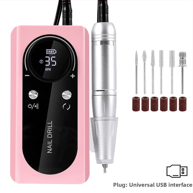 Τρίμερ νυχιών V5, επαναφορτιζόμενος φορητός πολυλειτουργικός εργαλείο περιποίησης νυχιών για γυάλισμα και αφαίρεση βερνικιού
