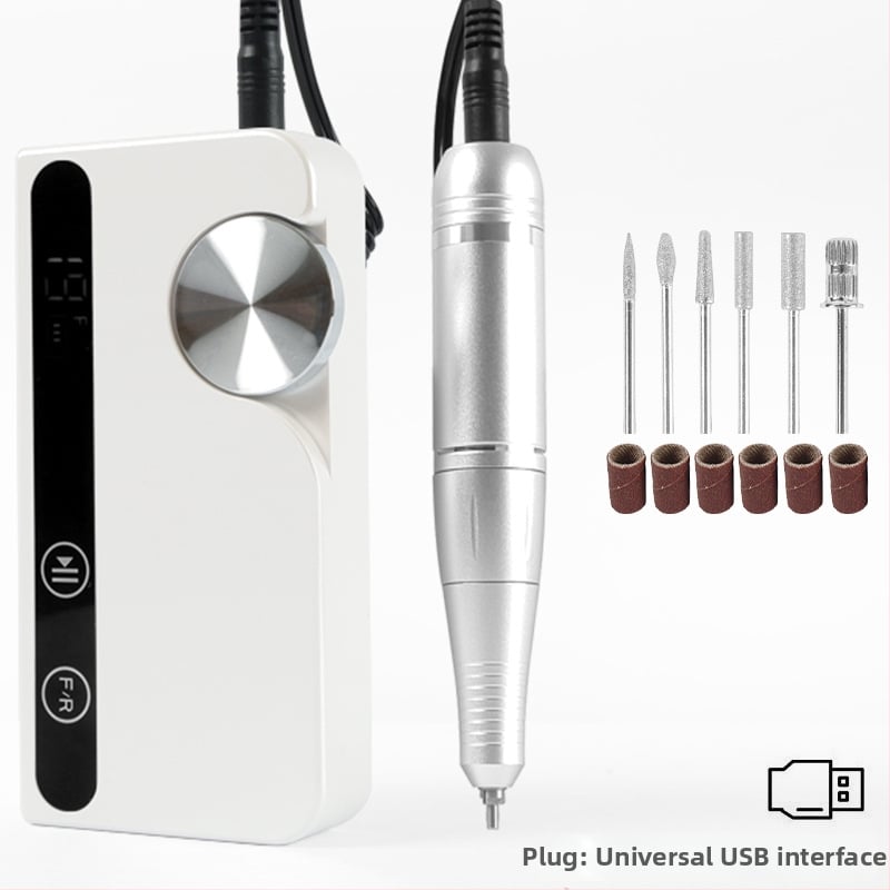 Τρίμερ νυχιών V5, επαναφορτιζόμενος φορητός πολυλειτουργικός εργαλείο περιποίησης νυχιών για γυάλισμα και αφαίρεση βερνικιού