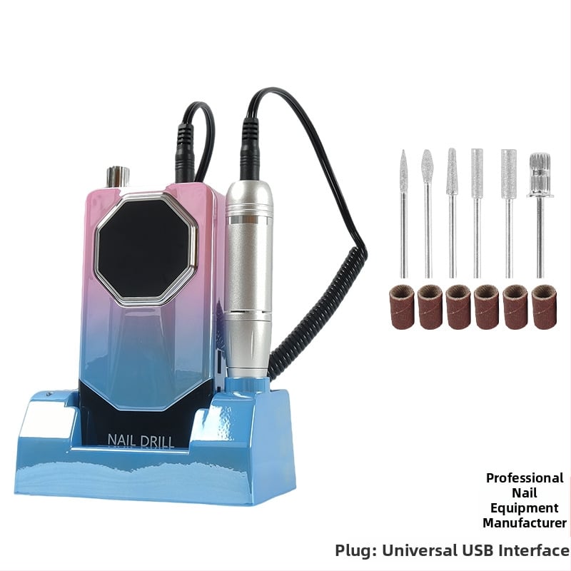 Τρίμερ νυχιών V5, επαναφορτιζόμενος φορητός πολυλειτουργικός εργαλείο περιποίησης νυχιών για γυάλισμα και αφαίρεση βερνικιού