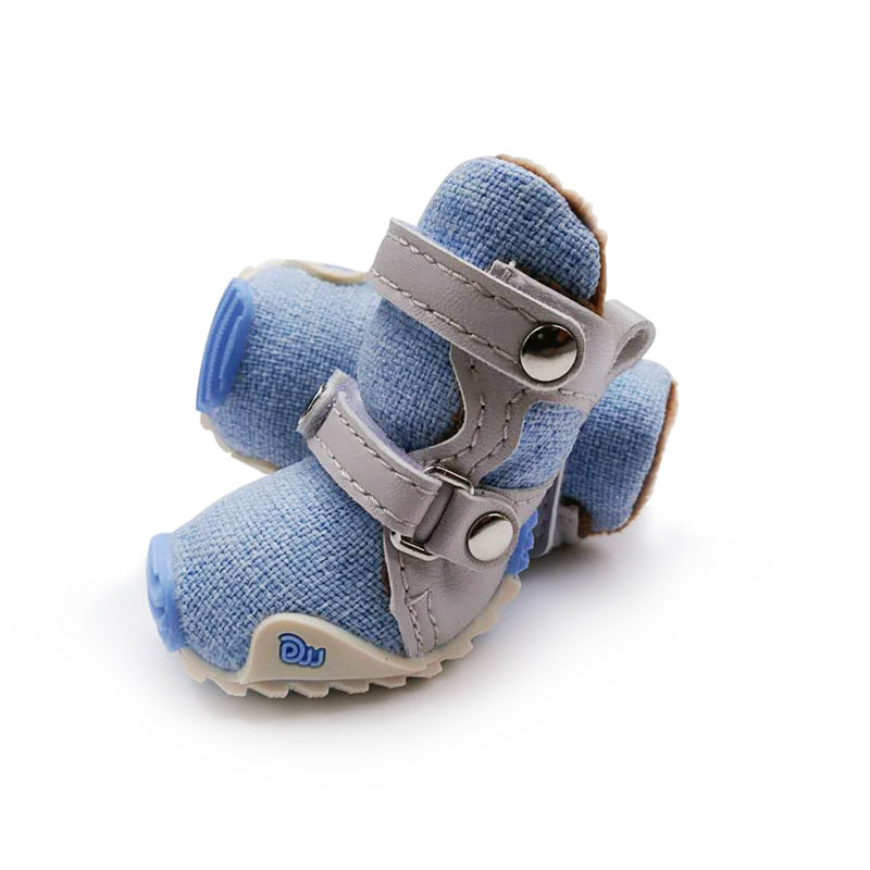 Cipele za pse s zamjenjivim trakama, platnene, za sve sezone, protuklizne, zadržavaju toplinu