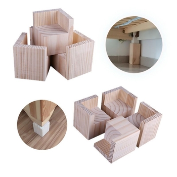 Ridicatori de picioare pentru mobilier, pentru pătuț, canapea, birou și scaun — lemn, stil modern minimalist, protecții pe ambele părți
