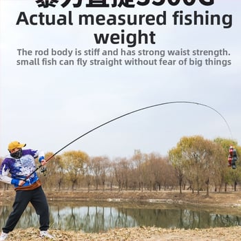 Horgászbot hosszú dobásokhoz, slip float és nagy vezető gyűrűvel; ultra-kemény felépítés, rövid szakasz