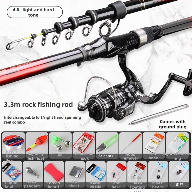 Horgászbot hosszú dobásokhoz, slip float és nagy vezető gyűrűvel; ultra-kemény felépítés, rövid szakasz