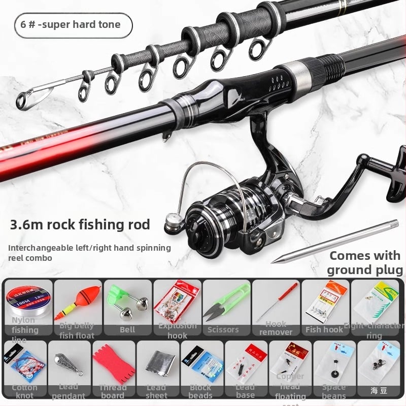 Horgászbot hosszú dobásokhoz, slip float és nagy vezető gyűrűvel; ultra-kemény felépítés, rövid szakasz