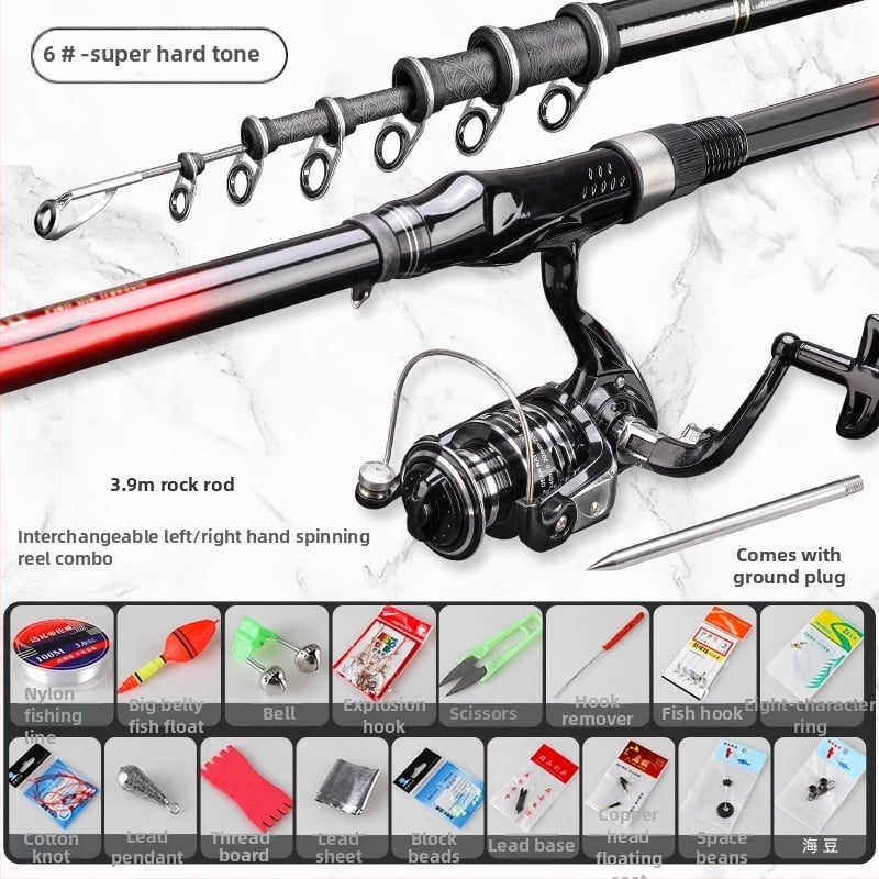 Horgászbot hosszú dobásokhoz, slip float és nagy vezető gyűrűvel; ultra-kemény felépítés, rövid szakasz